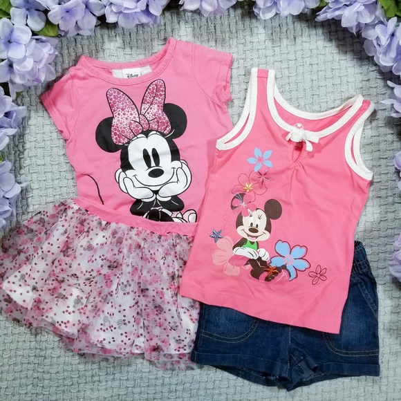 Disney Other - Disney toddler girl pink Minnie Mouse Summer lot